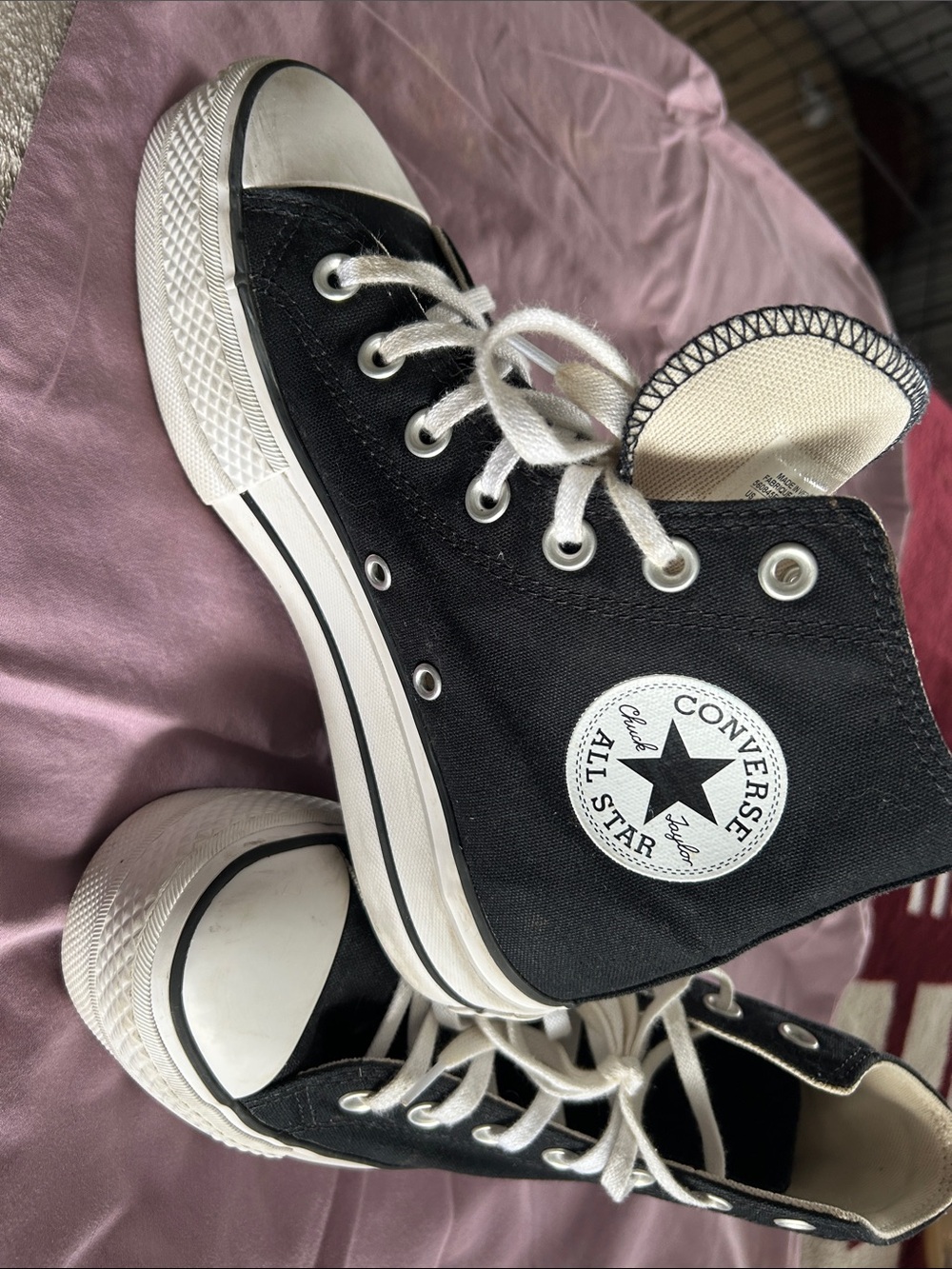 Converse Black and White Chuck Taylor High Top Sneakers